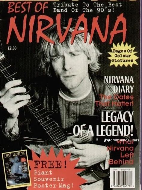 Kurt Cobain Poster Vintage, Kurt Cobain Posters, Nirvana Magazine, Kurt Cobain Poster, Nevermind Nirvana, Nirvana Poster, Nirvana Band, Rolling Stone Magazine, 90s Rock