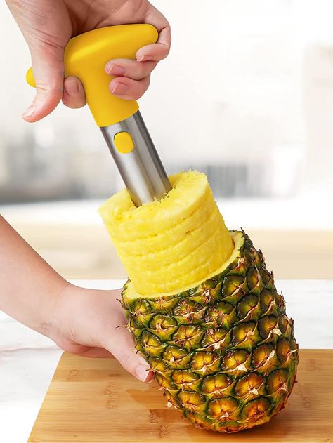 1pc Stainless Steel Pineapple Corer Pineapple Slicer, Pineapple Corer, Cut Pineapple, Apple Corer, Pineapple Rings, Fruit Peeler, Pineapple Slices, Vegetable Tools, Pastry Shop