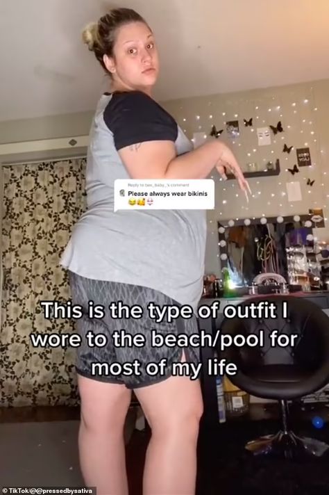 Plus-size women compare frumpy outfits they're expected to wear vs. what they REALLY wear | Daily Mail Online Plus Size Pool Outfit, Frumpy Outfits, Plus Size Beach Outfits, Plus Size Beach Wear, Pool Outfits, Plus Size Beach, French Chic, Beach Wears, Beach Pool