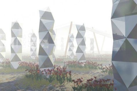 fog garden, fog collector, sustainable design, green design, water, social design, atacama desert, mist harvesting, fog harvesting, nevada m... Fog Collector, Fog Catcher, Warka Water, Desert Farm, Futuristic Things, Water From Air, Greenhouse Design, Water Harvesting, Rainwater Harvesting System