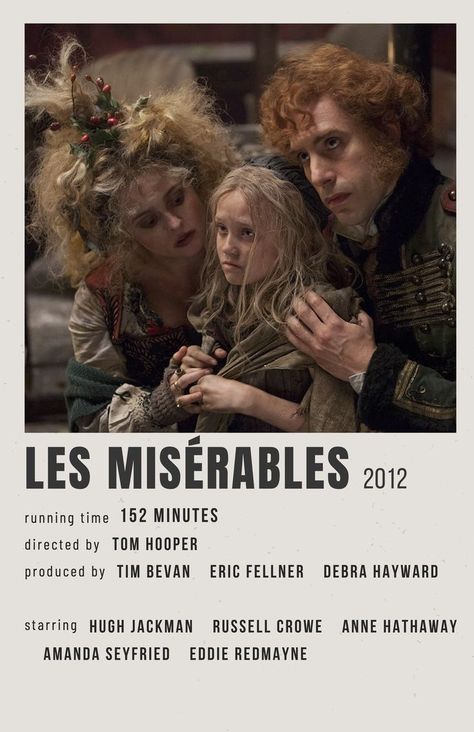 Movie Poster Aesthetic, Les Miserables Movie, Polaroid Movie Poster, Les Miserables 2012, Jean Valjean, Film Recommendations, Movies To Watch Teenagers, Night Film, Book Poster