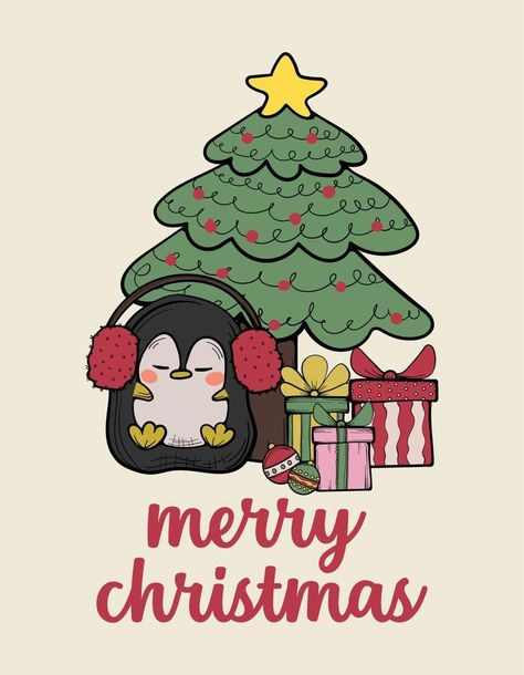 Merry Christmas Penguin Composition Poster for Celebration Illustration Merry Christmas Penguin, Celebration Illustration, Celebration Poster, Christmas Penguin, Premium Vector, Penguins, Graphic Resources, Vector Free, Merry Christmas