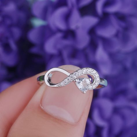 best gift for best friend , friendship and promise ring # JO WISDOM # PROMISE # FRIENDSHIP RINGS#HEART#INFINITY#FASHION#BEAUTY#ANNIVERSARY#WEDDING# Infinity Promise Rings, Infinity Ring Design, Silver Rings For Women Unique, Heart Infinity Ring, German Jewelry, Ladies Silver Rings, Rings Heart, Infinity Rings, Silver Infinity Ring