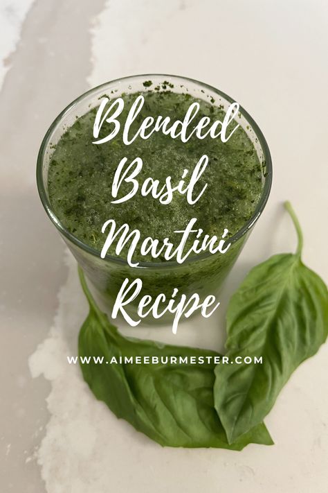 This blended basil martini recipe is a refreshing cocktail that’s a little bit sweet and a little bit tangy. Not your average martini recipe, this recipe substitutes vermouth and olives for lime and basil. If you’ve got an abundance of basil from your garden harvest, then this blended basil martini is for you. Basil Martini, Types Of Vodka, Basil Cocktail, Easy Margarita Recipe, Blended Cocktail, Easy Margarita, Make Simple Syrup, Refreshing Cocktail, Martini Recipe