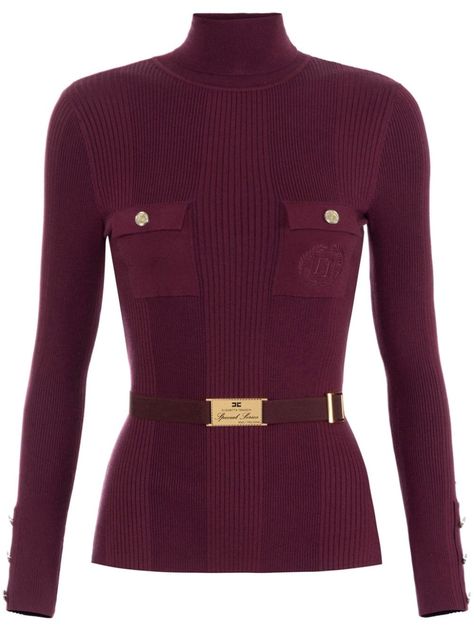 bordeaux red ribbed knit faux pocket detail embroidered logo at the chest roll neck long sleeves short side slits high-low hem This item contains at least 50% materials which are certified or widely recognised as having a lower environmental impact through production and/or manufacturing processes that reduce water consumption and the use of harmful chemicals, or re-use by-products of the production process. Learn more about what makes a product Conscious on our Conscious Criteria page Country Vibes, College Outfit, Turtle Neck Jumper, Water Consumption, Wardrobe Edit, Pretty Clothes, Harmful Chemicals, Roll Neck, Environmental Impact