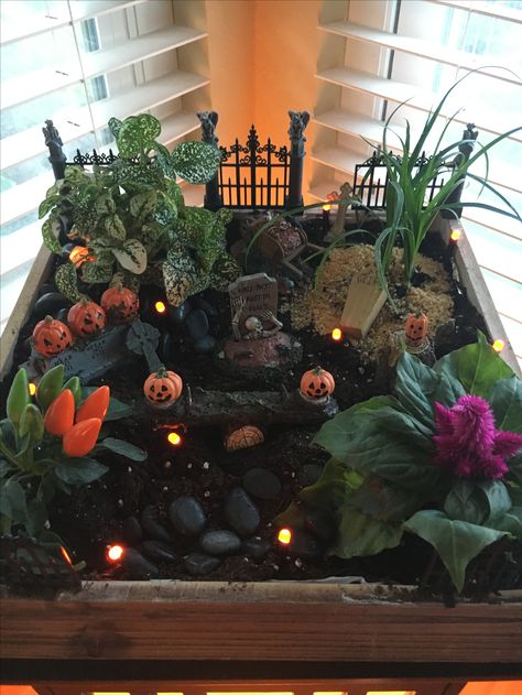 Halloween Fairy Garden, Halloween Decor Diy, Goth Garden, Halloween Fairy, Diy Halloween Decor, Halloween Garden, Goth Home Decor, Halloween Village, Fairy Garden Diy