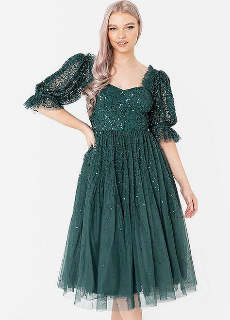 Green Fairy Dress, Tulle Midi Dress, Embellished Midi Dress, Green Tulle, Match Made In Heaven, Fairy Dress, Made In Heaven, Hip Dress, Guest Outfit