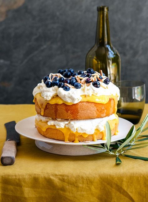 This is the ultimate cheat's dessert recipe – soaked store-bought sponges layered together with lemon curd and cream. Lemon Curd Trifle Recipes, Lemon Curd Sponge Cake, Lemon Crisp Custard Slice, Lemon Curd Martha Stewart, Lemon Curd Egg Yolks, Recipe Using Lemons, Caramel Treats, Afternoon Tea Recipes, Creamy Potato