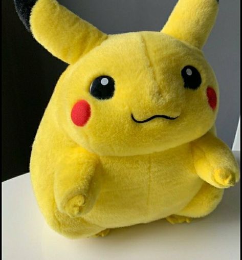 Just a dumb looking Pikachu plush Fat Pikachu, Pikachu Plushies, Pokémon Toys, Calming Things, Pikachu Plush, Pokemon Toy, Pokemon Stuff, Toy Food, Party Pack