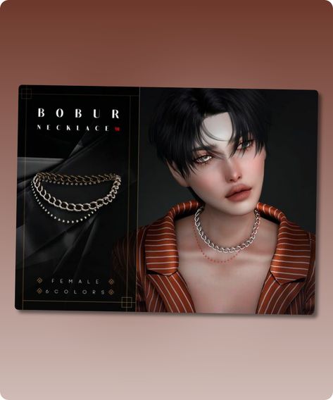 Sims 4 Accessory CC: Double Chain Necklace By Bobur2 Sims 4 Men Jewelry Cc, Sims 4 Male Necklace, Sims Resource Male, Sims 4 Male Jewelry Cc, Sims 4 Cc Accessories Necklaces, Sims 4 Male Accessories, Sims4 Cc Jewelry, Sims 4 Necklace Cc, Male Necklaces