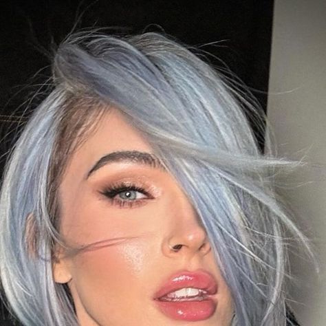 Megan Fox's new "Blue jeans" haircolor and #bob Baddie Tips, Megan Fox, Hair Color And Cut, Color Inspo, Loreal Paris, Hair Inspo Color, Great Hair, Cut And Color, Cut And Style