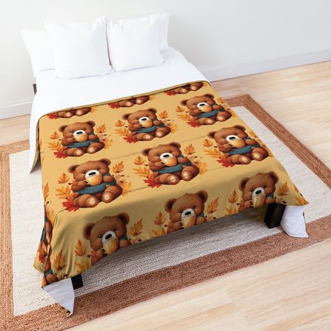 Get my art printed on awesome products. Support me at Redbubble #RBandME: https://www.redbubble.com/i/comforter/Autumn-Teddy-Bear-by-Saiyod88/164930426.UBAD9?asc=u Bear Comforter, Teddy Bear Design, Bear Design, My Art, Awesome Products, Teddy Bear, Art Prints, For Sale, Art