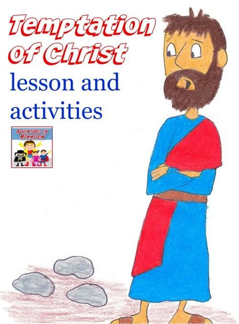 Temptation of Jesus activity Object Lesson On Temptation, Temptation Of Jesus Craft For Kids, Jesus Tempted In The Desert Craft, Temptation Of Jesus, Jesus Tempted, Jesus Preschool, Jesus Temptation, Jesus Crafts, Bible Object Lessons