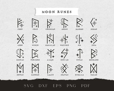 Celestial Moon Runes SVG Viking Symbol Svg Files for CRICUT - Etsy Viking Svg Free, Moon Runes, Fonts Abc, Runes Symbols, Celtic Runes, Celestial Symbols, Nordic Symbols, Rune Viking, Viking Symbol