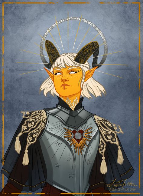 Dnd Life Cleric, Life Cleric Dnd, D&d Warlock, Life Domain Cleric, Cleric Tiefling, Cleric Rpg, Cleric Character Design, Tiefling Cleric, Life Goddess