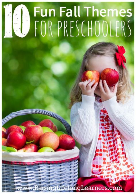 Homeschooling preschool | 10 Fun, fall themes for preschoolers Fun Fall Ideas, Fall Homeschool, Harvest Theme, Fall Worksheets, Fall Themes, Preschool Play, Fall Classroom, Kid Life, Fall Lessons