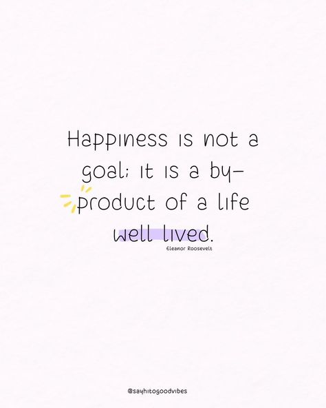 Focus on living fully and authentically, and happiness will follow naturally. 🌿🌟 📘 Quote from the book You Learn by Living by Eleanor Roosevelt #Happiness #LiveFully #LifeWellLived #JoyfulLiving #SelfGrowth #InnerPeace #PositiveLiving #Gratitude #Authenticity #Mindfulness Positive Living, Eleanor Roosevelt, Life Well Lived, Inner Peace, Focus On, Gratitude, Mindfulness, Quotes, Books