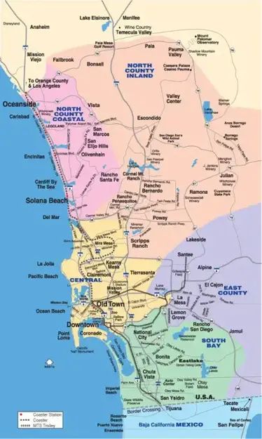 Map tours featuring 48 neighborhoods throughout San Diego San Diego Map, San Diego Neighborhoods, San Diego County, Romantic Getaways, San Diego, The Neighbourhood, California, Map, Regional