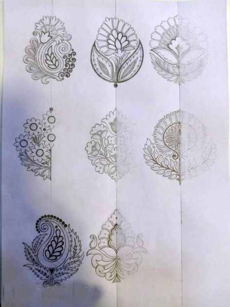 8 best new banrasi butta sketch design 3 Saree Sketch, Paisley Stencil, Butta Design, Flower Pattern Drawing, Design Pattern Art, Embroidery Lessons, Saree Embroidery Design, Flower Drawing Design, Jewellery Design Sketches