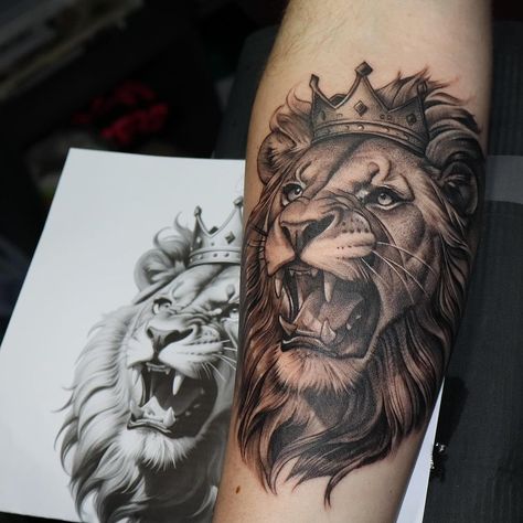 Roaring Lion 🦁 ————————— Done using @empireinks @yayofamilia @kwadron @valknutrotary ————————— #liontattoo #tattoo #lion #tattoos #ink… | Instagram Roaring Lion Tattoo, Tattoo Font For Men, Cubs Tattoo, Tattoo Lion, Lioness Tattoo, Family Tattoo Designs, Crown Tattoo Design, Lion Tattoos, Ganesha Tattoo