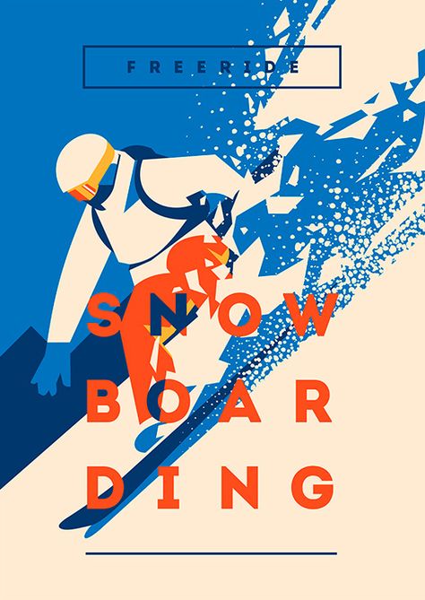 Snowboarding Posters on Behance Snowboarding Poster, Snowboarding Quotes, Colorado Posters, Snowboard Art, Posters Decor, Snow Board, Vintage Ski Posters, 달력 디자인, Ski Art