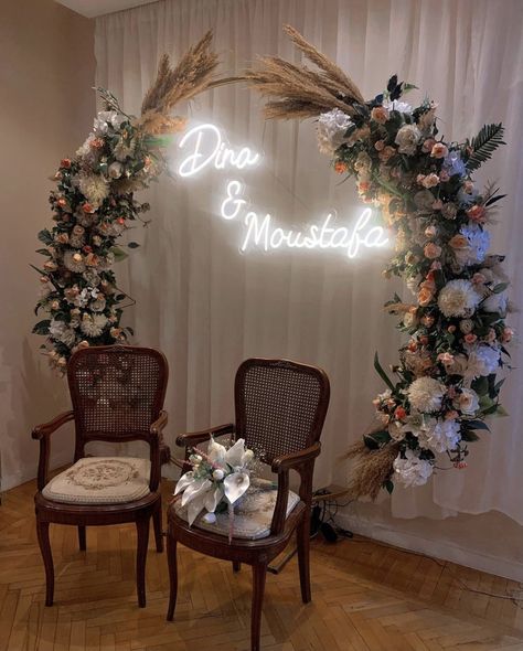 Rustic Boho Aisle Decor, Low Budget Engagement Decorations, Simple Roka Decor, Engagement Minimalist Decor, Diy Engagement Backdrop, Pelamin Tunang Simple, Engagement Background Decoration, Engagement Decorations At Home, Engagement Backdrop Ideas