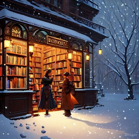 Winter Bookstore Aesthetic, Winter Reading Aesthetic, Christmas Bookstore, Christmas In Ukraine, English Autumn, Advent Challenge, Book Of Life Movie, Book Wallpapers, Winter Illustrations