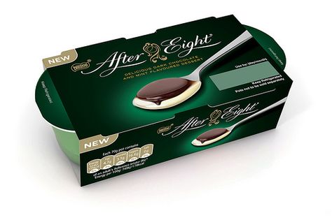 After Eight Dessert Pots After Eight Dessert, Dessert Pots, Uk Food, Chocolate Packaging Design, Green Triangle, After Eight, Quality Street, Chocolate Dessert, Chocolate Packaging