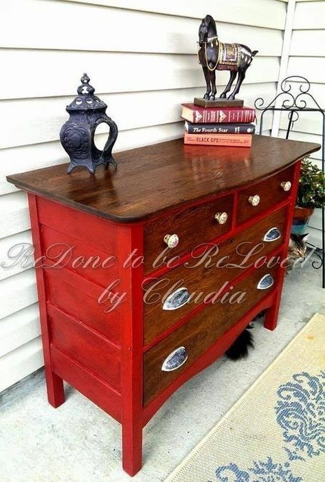 Dresser Refinish, Oak Dresser, Interior Vintage, Furniture Rehab, Bohol, Distressed Furniture, The Porch, Refurbished Furniture, Furniture Restoration