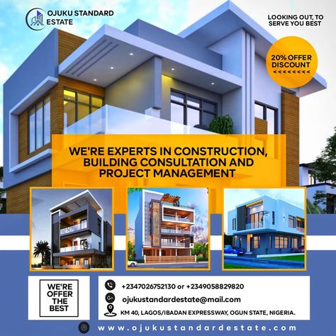 Apartment Flyer Design, Construction Banner, Construction Flyer, Interior Design Template, Gold Design Background, Real Estate Marketing Design, Krishna Flute, Building Logo, Graphic Design Tutorials Learning