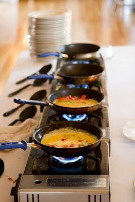 Wedding Brunch Reception - Omelette Station - Photo Courtesy of Brian Samuels Photography Brunch Reception Ideas, Omelette Station, Brunch Wedding Reception, Brunch Reception, Sunrise Wedding, Station Photo, Wedding Brunch, Brunch Table, Reception Food