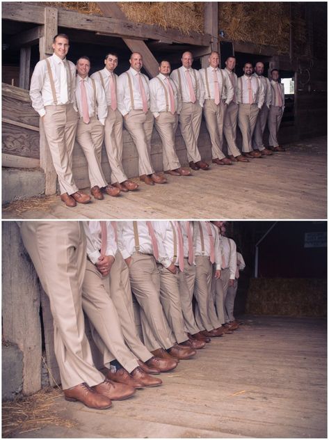 Sage And Dusty Rose Groomsmen Attire, Blush Pink Entourage, Quince Chambelanes Outfits Rose Gold, Light Pink And Khaki Wedding, Blush Pink Groomsmen Suit, Blush Bridal Party Groomsmen, Blush Pink Chambelan Outfits, Sage Green And Dusty Rose Groomsmen Attire, Tan And Pink Groomsmen Suits