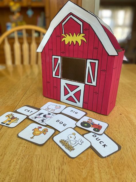 Farm Animal House Preschool, Old Mac Donald Had A Farm Activities, Old Macdonald Had A Farm Activities, Animals House Preschool, Animal Sounds Activity, Farm Kindergarten, Farm Animals Games, Farm Animals Preschool, Early Childhood Education Programs