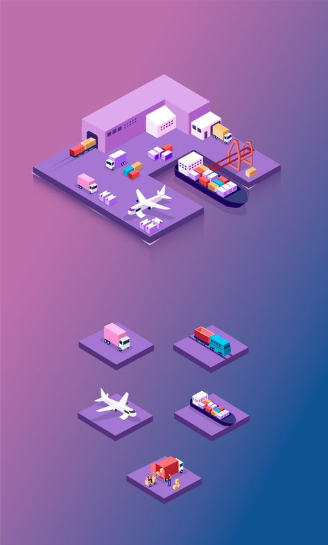 Logistics Wallpaper, Logistic Illustration, Logistics Illustration, Logistics Design, Nike Wallpaper Iphone, Logistics Network, Logistics Transportation, Isometric Design, Isometric Illustration