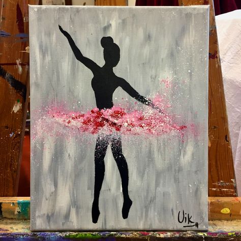 Abstract Ballerina Painting, Ballerina Drawings, Ballerina Painting, Dancer Painting, Ballerina Art, Abstract Art Diy, Art Hobbies, Nature Art Painting, Painting Studio