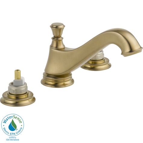 Delta Cassidy, Bathroom Model, How To Install Countertops, Widespread Bathroom Faucet, Brass Faucet, Delta Faucets, Champagne Bronze, Water Conservation, Bathroom Faucet