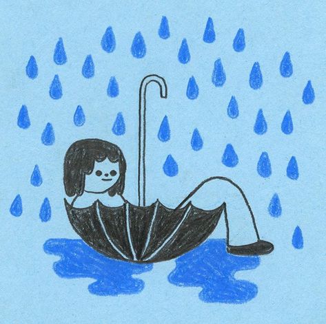 Hiller Godspeed, Hiller Goodspeed, Basement Art, Drawing Ideas Easy Doodles, Rain Illustration, Drawing Ideas Easy, Easy Doodles, Pin Art, Color Pencil Drawing