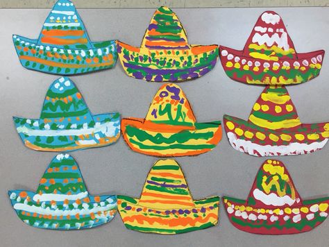 Hispanic Heritage Month: kindergarten sombreros Hispanic Heritage Month Activities Preschool Crafts, Hispanic Heritage Month Crafts Toddlers, Hispanic Heritage Preschool Crafts, Hispanic Crafts Preschool, Hispanic Heritage Crafts Preschool, Hispanic Month Activities, Hispanic Activities For Kids, Hispanic Heritage Month Crafts For Kids Easy, Spanish Heritage Month Activities Preschool