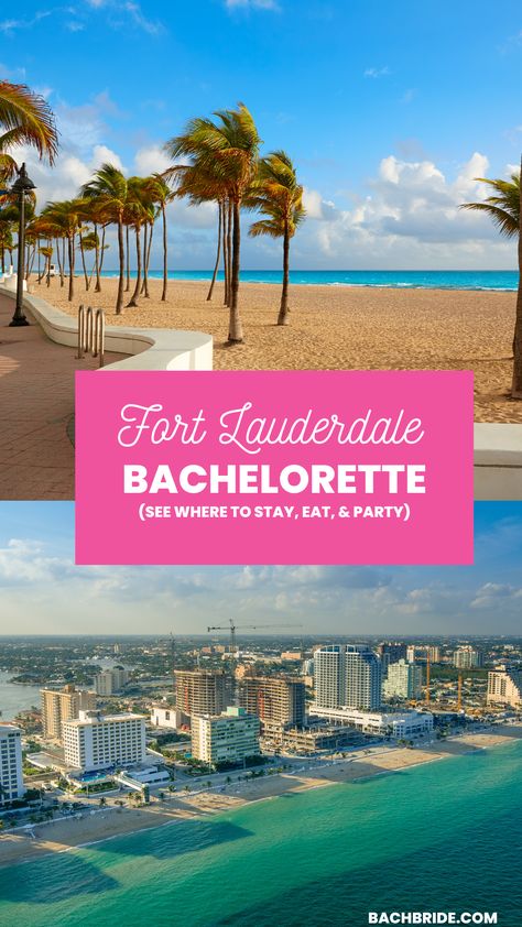 If you are planning a bachelorette party in South Beach or Fort Lauderdale check out these ladies itinerary for some inspiration. #fortlauderdale #fortlauderdalebachelorette #bacheloretteparty #bachelorettedestinations #fortlauderdaleflorida #fortlauderdalethingstodo #fortlauderdalebacheloretteitinerary Fort Lauderdale Bachelorette Party, Fort Lauderdale Bachelorette, Fort Lauderdale Things To Do, Bachelorette Locations, Bachelorette Beach Weekend, Bachelorette Party Locations, Planning A Bachelorette Party, Bachelorette Party Itinerary, Bachelorette Planning