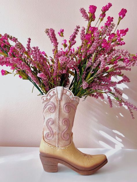 @harleensaini28 | shoewrld | VSCO Pink Wildflower Bouquet, Cowboy Aesthetic, Cowgirl Aesthetic, Wildflower Bouquet, Coastal Cowgirl, Pink Themes, 50th Birthday Party, Cowboy Boot, Room Inspiration Bedroom