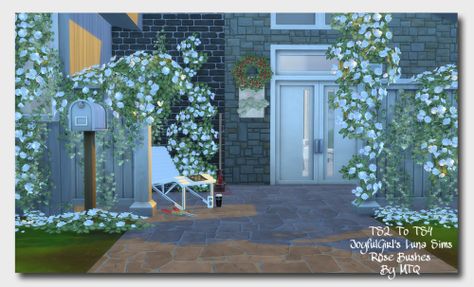 Sims 4 CC's - The Best: Rose Bushes by msteaqueen Wooden Xmas Trees, Ivy Flower, Rose Bushes, Sims 4 Game Mods, Sims 4 Mm, Rose Wall, Sims 4 Build, Sims 4 Game, Rose Bush