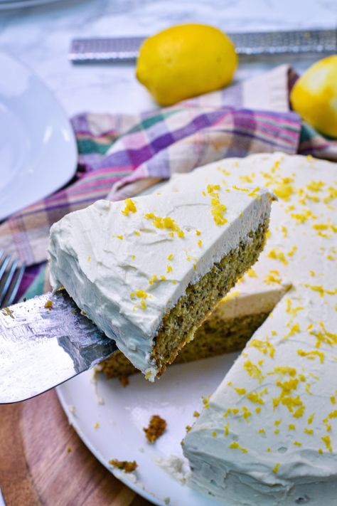 Keto Lemon Zucchini Olive Oil Cake - Culinary Lion Baking With Yogurt, Zucchini Keto, Orange Olive Oil Cake, Poppyseed Cake, Lemon Olive Oil Cake, Fig Cake, Lemon Poppyseed Cake, Lemon Zucchini, Compote Recipe