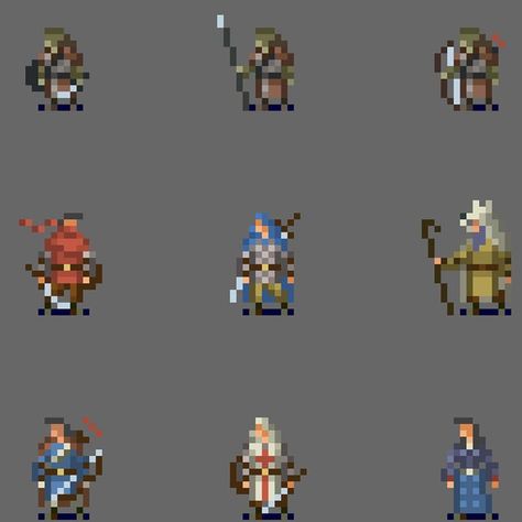 16 Bit Characters Pixel Art, 16 Pixel Character, Medieval Pixel Art, 16 Bit Pixel Art, Pixel Character, Pixel Art Landscape, Pixel Characters, Pixel Animation, Pixel Art Tutorial