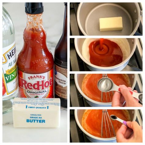 Hot Wing Sauce Recipe, Easy Homemade Buffalo Sauce, Chicken Wing Sauce Recipes, Franks Buffalo Sauce, Buffalo Chicken Sauce, Buffalo Sauce Recipe, Bbq Sauce Homemade Easy, Hot Wing Sauces, Wing Sauce Recipes