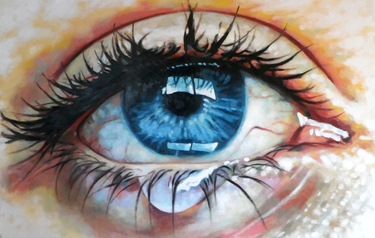 It's A Knock-Out: Big and Bold Collection | Saatchi Art Teary Eye, Thomas Saliot, Tears In Eyes, Eye Close Up, Eye Painting, Eye Art, Gustav Klimt, Pics Art, Eye Drawing