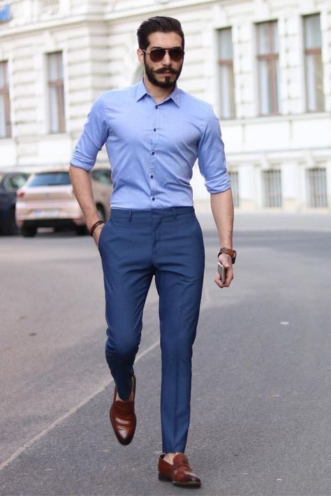 Men Outfits Dressy, Formal Dresses For Men, Mens Smart Casual Outfits, Ten Ten, Mens Business Casual Outfits, Navy Blue Dress Pants, Formal Men Outfit, Indian Men, Mode Costume