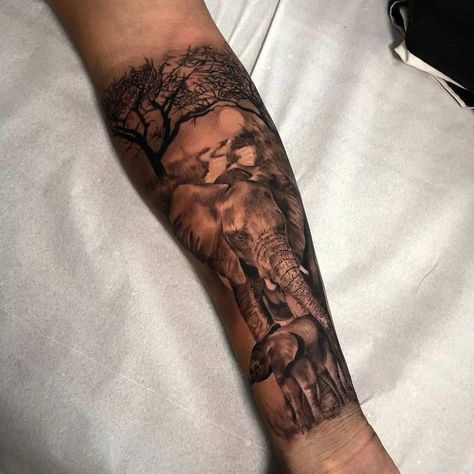 African Shoulder Tattoo, Africa Leg Sleeve Tattoo, Africa Arm Tattoo, Africa Forearm Tattoo, African Sunset Tattoo, Africa Tattoos Men, African Sleeve Tattoo Men, African Tattoo Design, African Animal Tattoo