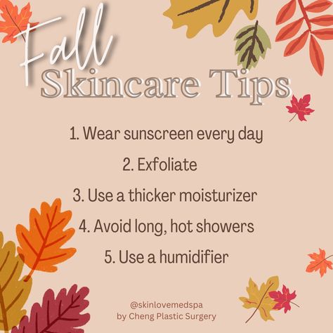 Keep your skin glowing as the weather cools down! #skincare #aesthetic #acne Fall Skin Care Aesthetic, Fall Skincare Tips, Fall Skincare Aesthetic, Beginner Skincare, Esthetician Tips, Pumpkin Facial, Seasonal Skincare, Fall Skincare, Color Correction Makeup