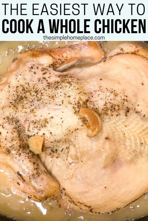 How to Cook a Whole Chicken in the Crock-Pot - The Simple Homeplace Whole Chicken In Crockpot, Boil Whole Chicken, Cook A Whole Chicken, Make Shredded Chicken, Crockpot Chicken And Dumplings, Cooking Whole Chicken, Chicken Cooking, Amazing Chicken, Chicken Salad Sandwich