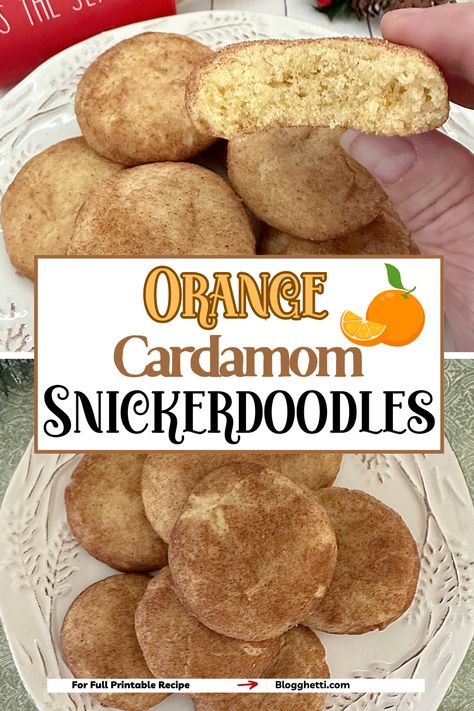 Orange Cardamom Snickerdoodles are a twist on the classic snickerdoodle with a bit of orange zest to give ia bit of a zing and a warm cardamom and sugar coating. They are easy to make and perfect for holiday cookie plates or just to enjoy anytime. Orange Cardamom Cookies, Orange Cardamom, Friends Recipes, Snickerdoodle Cookies, Decadent Chocolate Cake, Delectable Desserts, Foodie Friends, Baking Cookies, Holiday Cookie